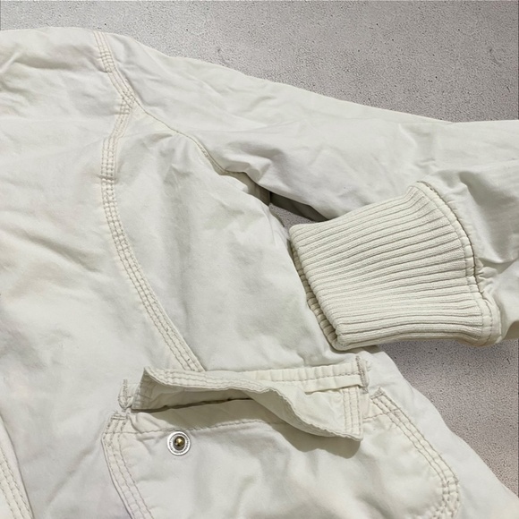 VINTAGE Y2K American Eagle White Quilted Lining Bomber Jacket - Picture 8 of 9